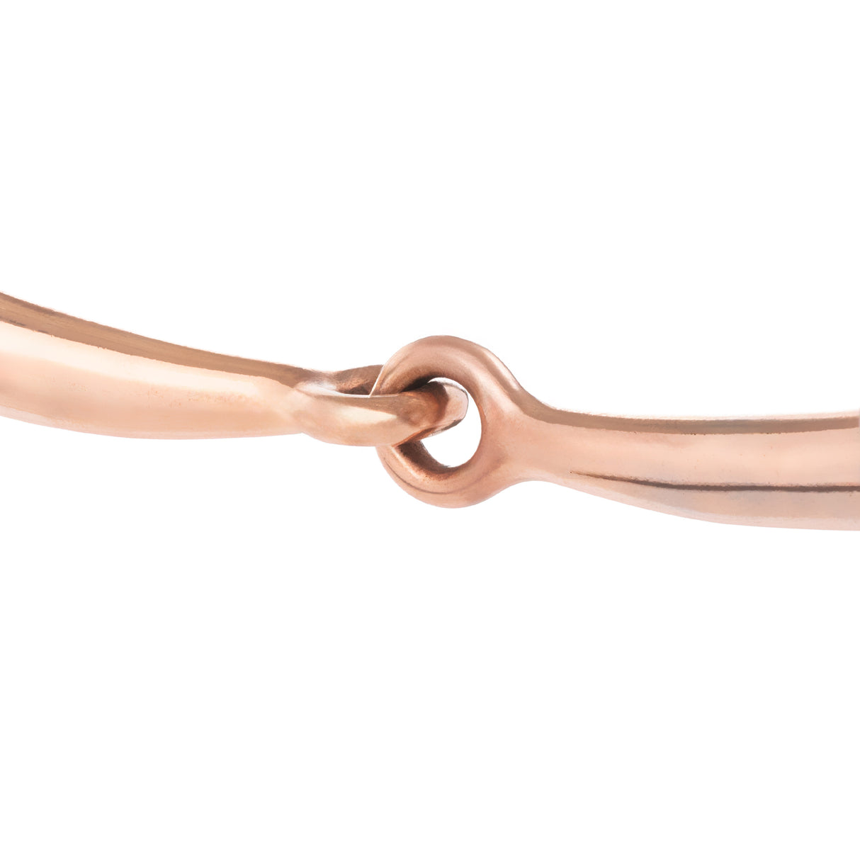 Eggbutt Snaffle Bit, 5" Copper Plated Mouth