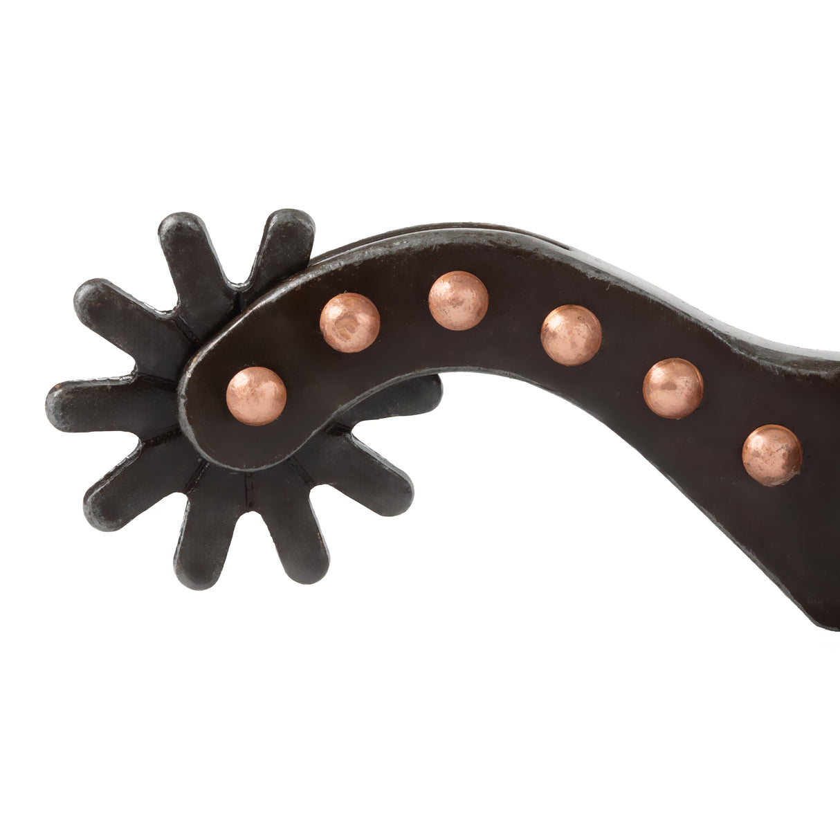 Ladies' Spur with German Silver Floral Trim and Copper Dots