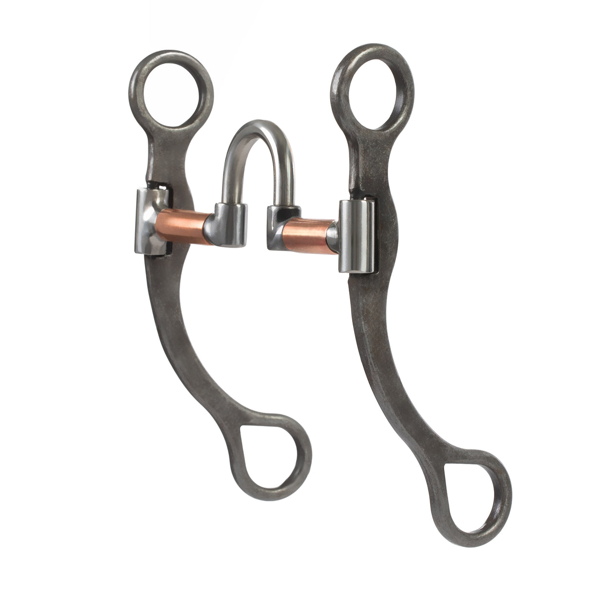 Professional Shank Bit, 5" Low Port Correction Mouth with Flat Copper Roller Bars