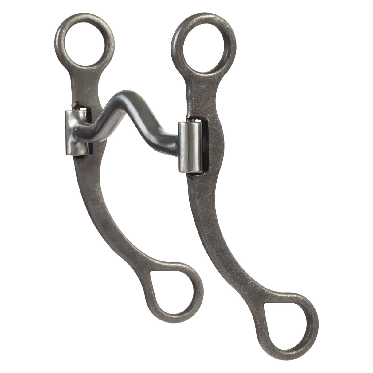 Professional Shank Bit, 5" Sweet Iron Medium Port Mouth with Copper Inlay