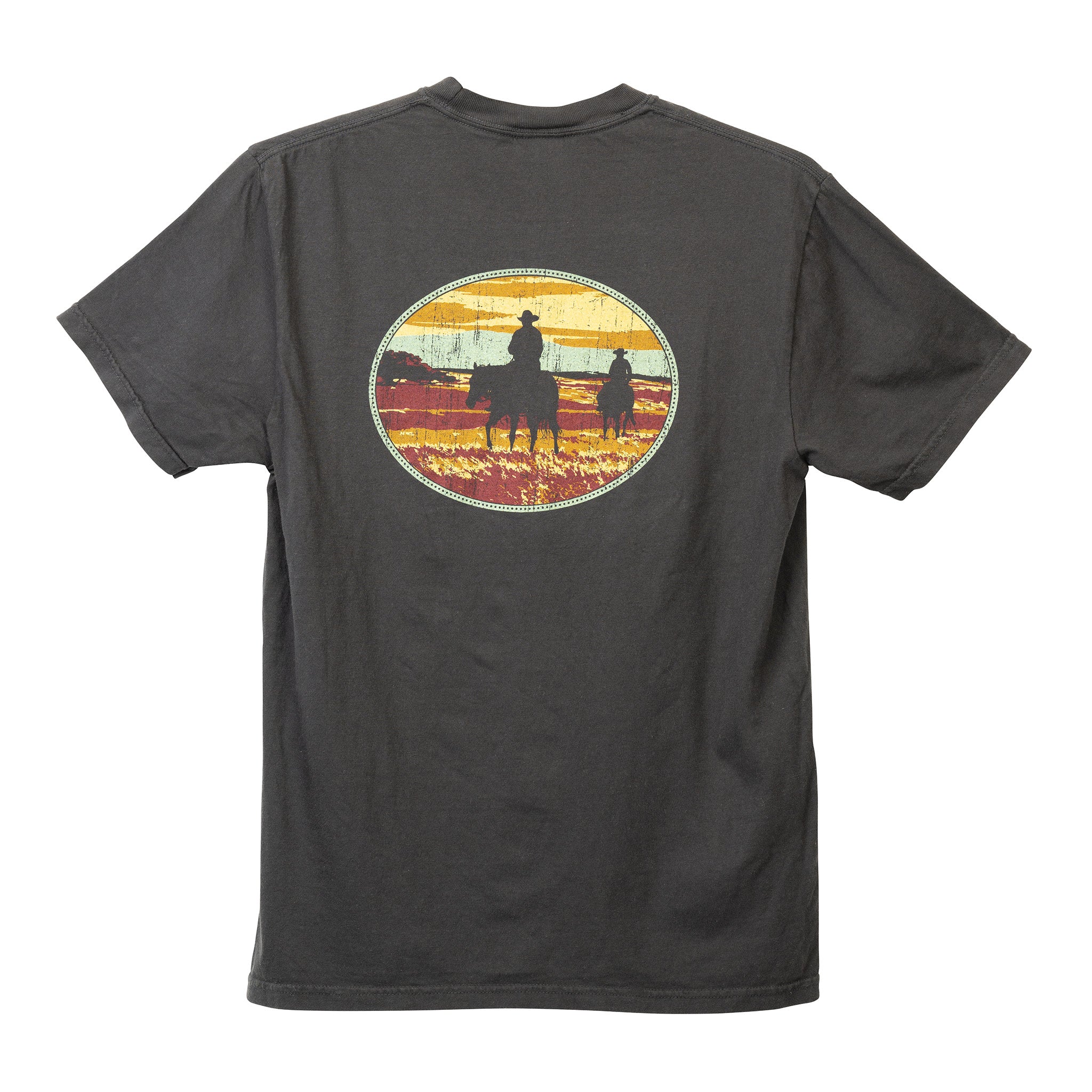 タレントカード Rest&Recreation RR horse graphic tee Sunset - Western Graphic T-Shirt for Horse Riders – Weaver Equine