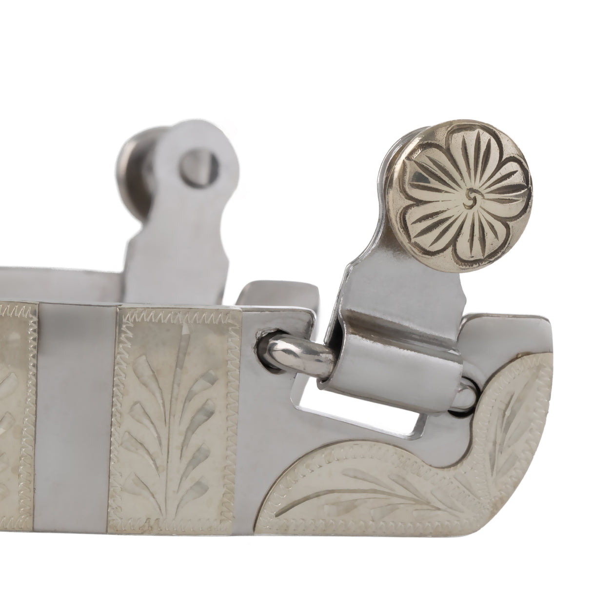 Men's Spurs with Engraved German Silver Trim