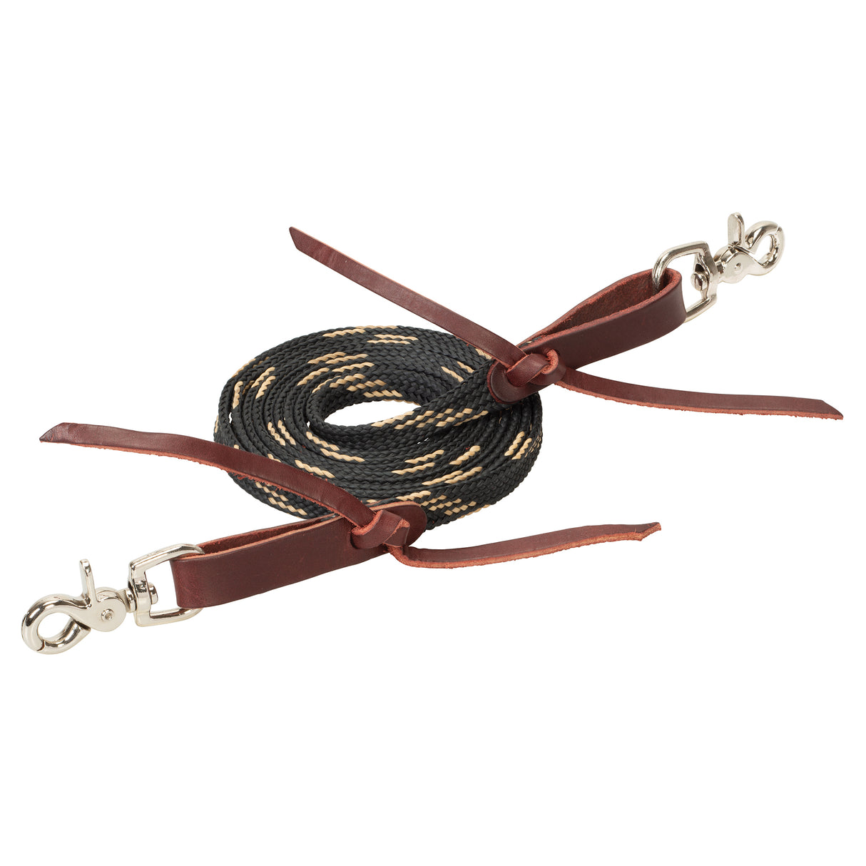 Flat Braided Competition Roper Reins, 5/8" x 8