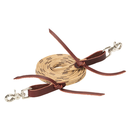 Flat Braided Competition Roper Reins, 5/8" x 8