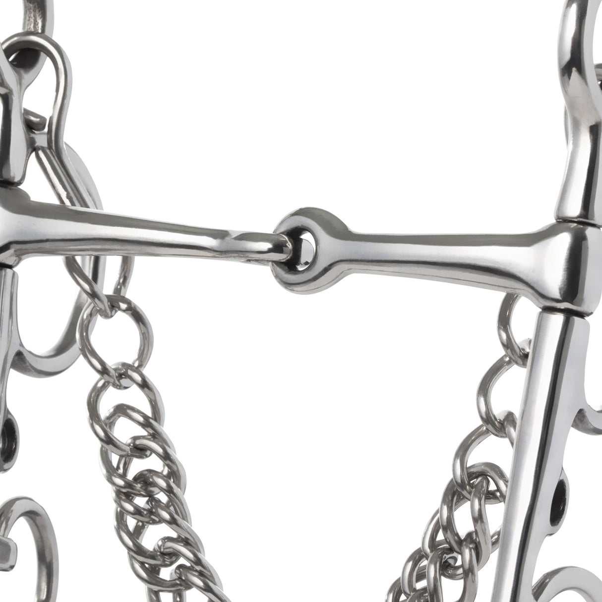 Miniature Pelham Bit, 3-1/2" Snaffle Mouth