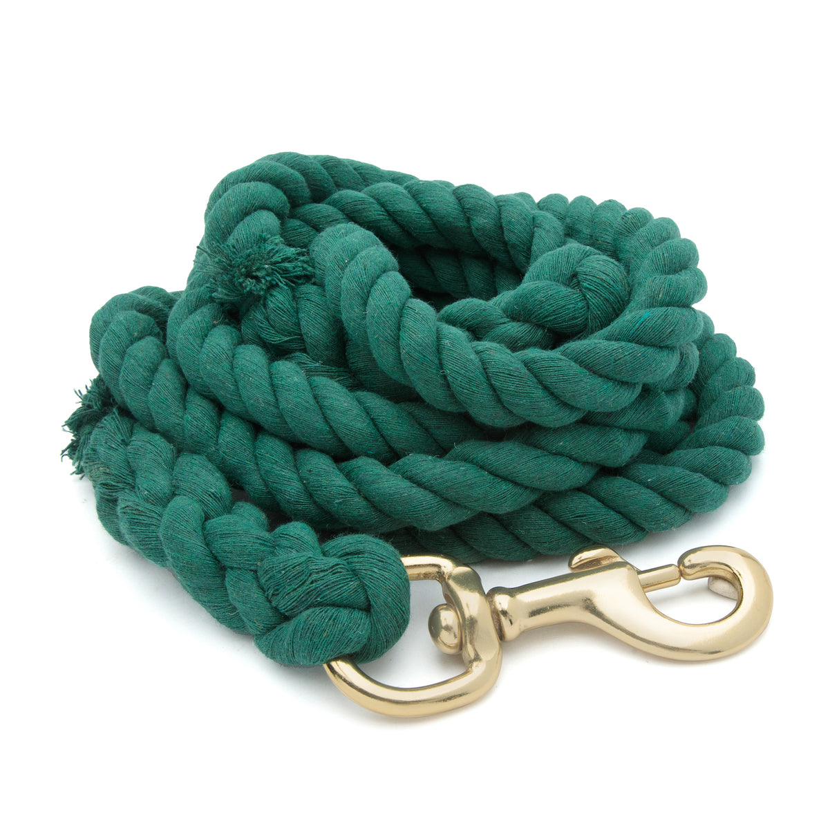 Cotton Lead Rope with Brass Plated 225 Snap, 5/8" x 10'