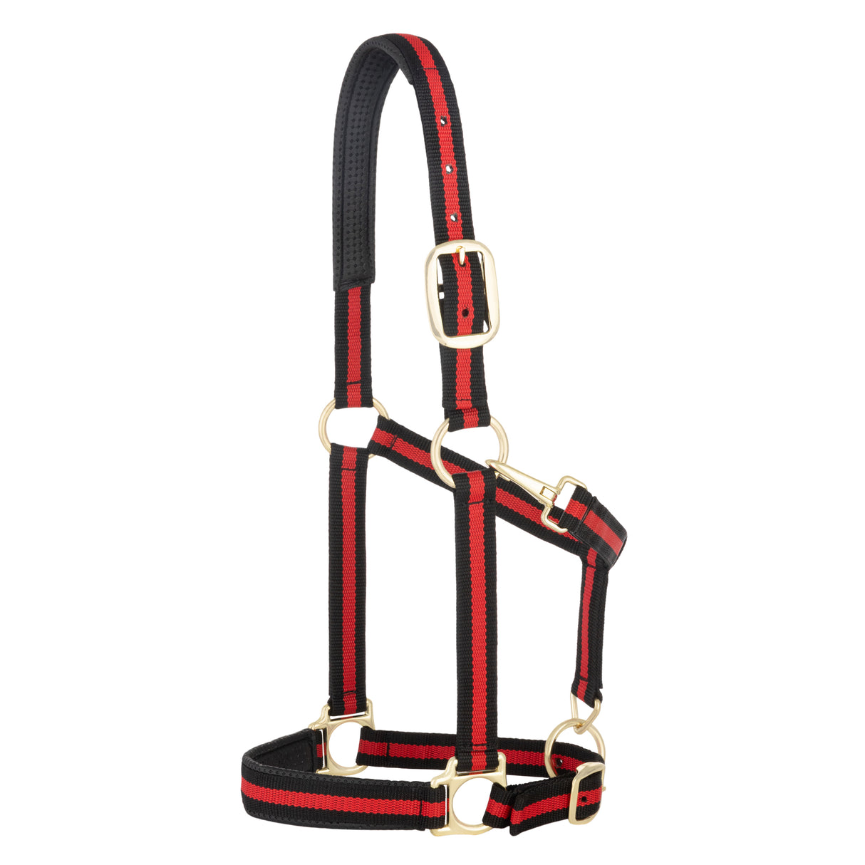 Padded Adjustable Chin and Throat Snap Halter, Striped