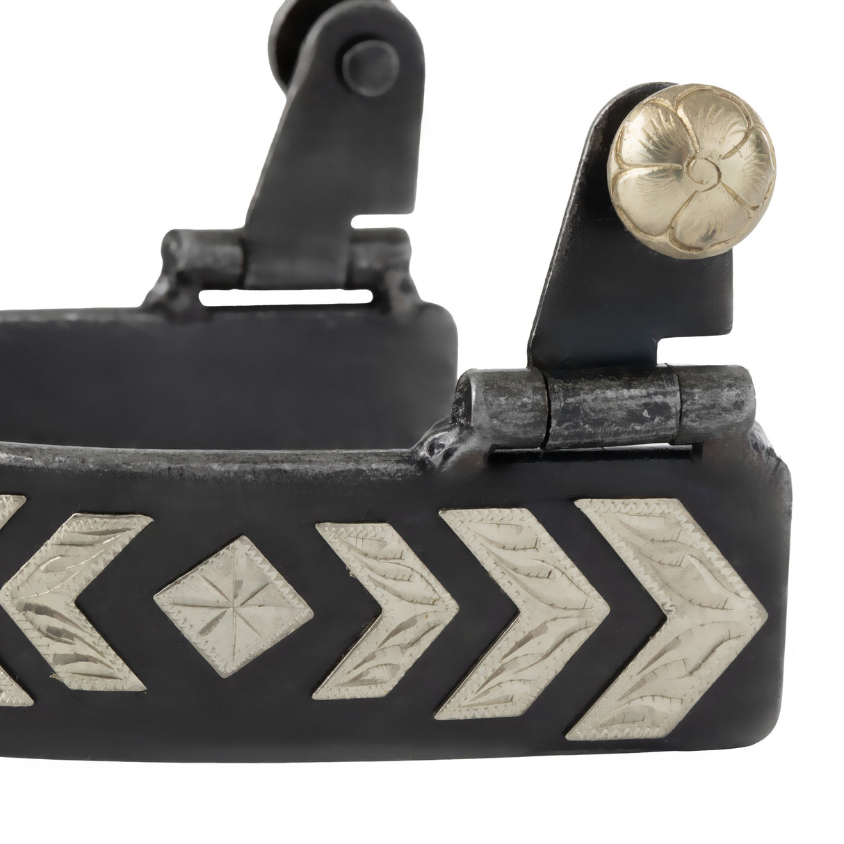 Men's Spur with German Silver Chevron Trim