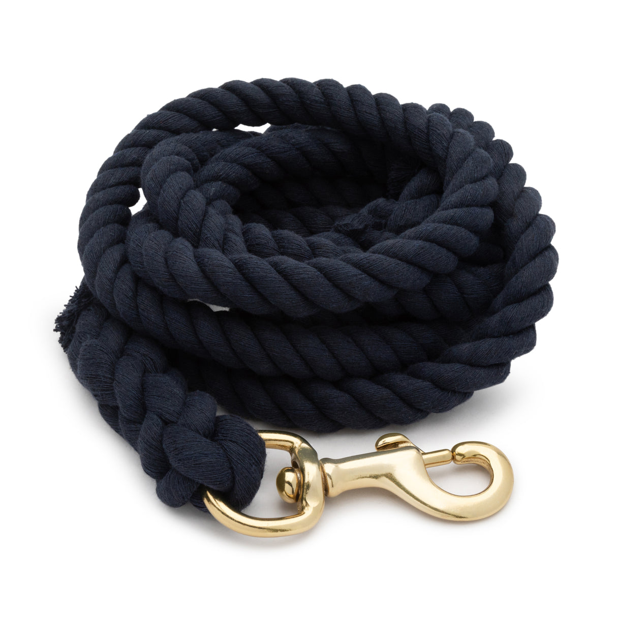 Cotton Lead Rope with Brass Plated 225 Snap, 5/8" x 10'