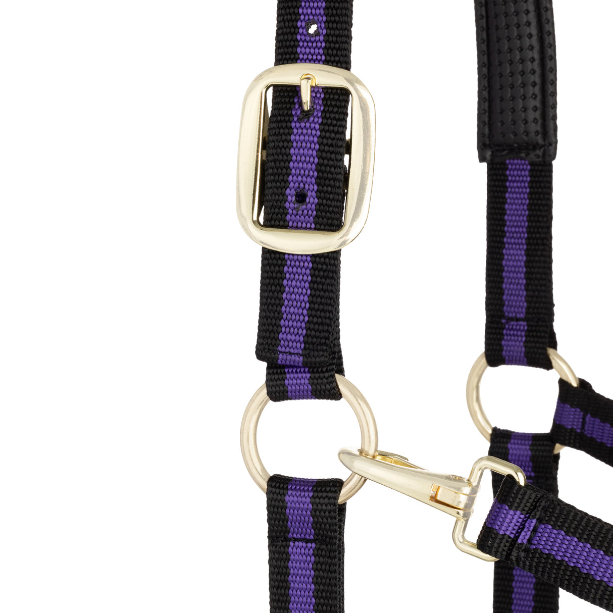 Padded Adjustable Chin and Throat Snap Halter, Striped