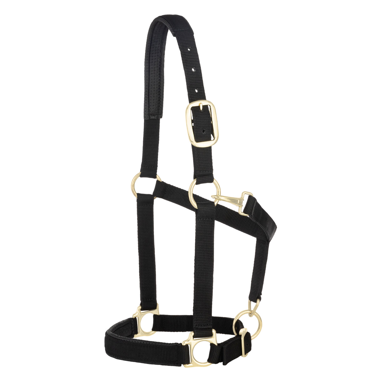 Padded Adjustable Chin and Throat Snap Halter, Solid Colors