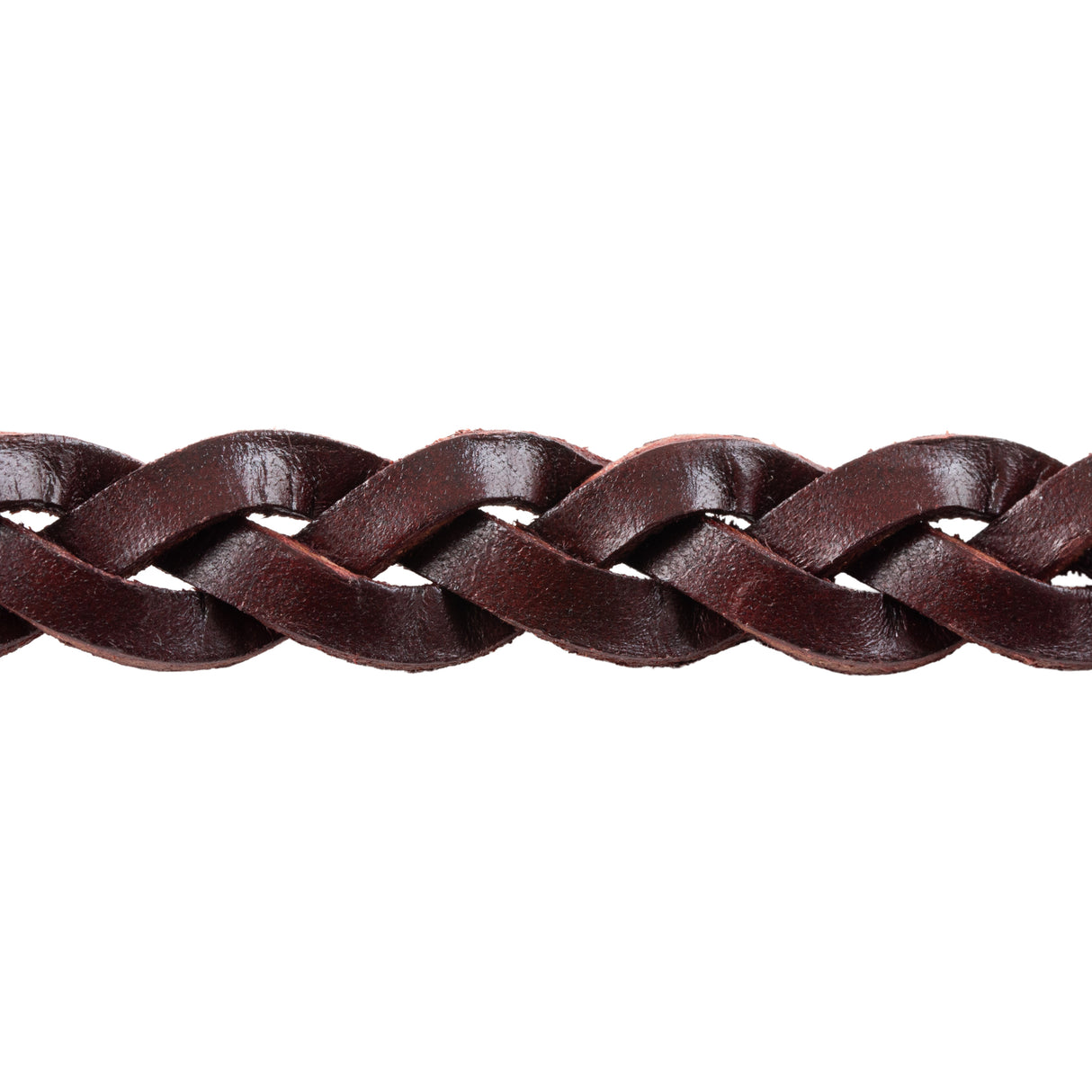 Burgundy Classic 3-Plait Roper Reins, 5/8"