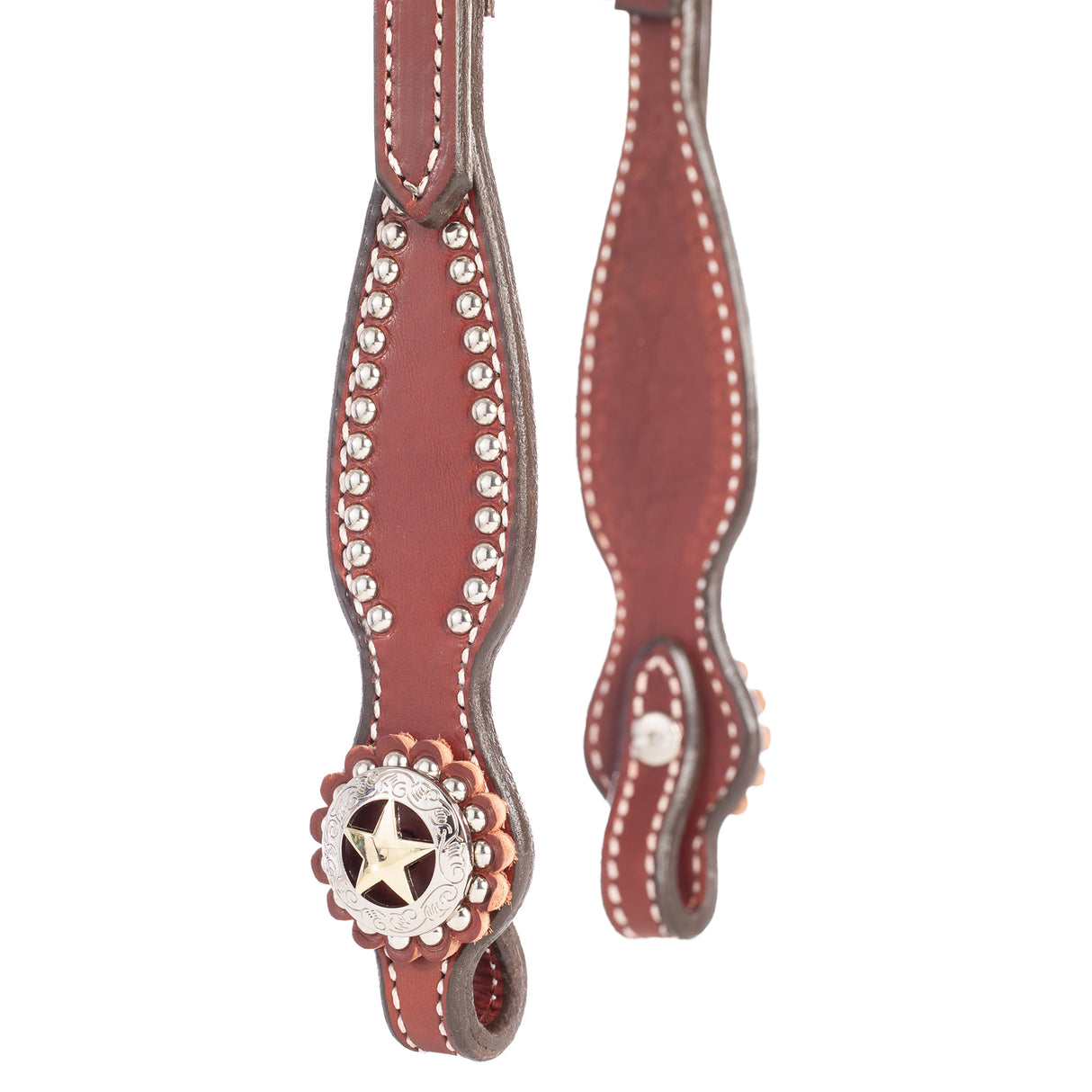 Texas Star Chestnut Sliding Ear Headstall