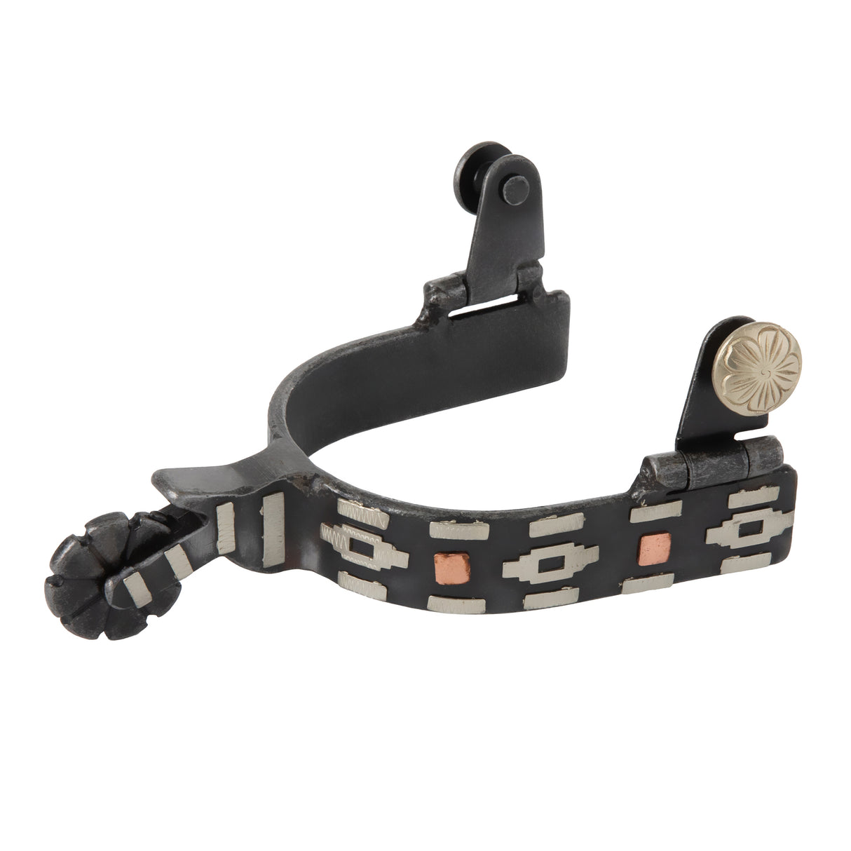 Ladies' Spur with German Silver Aztec Trim and Copper Dots