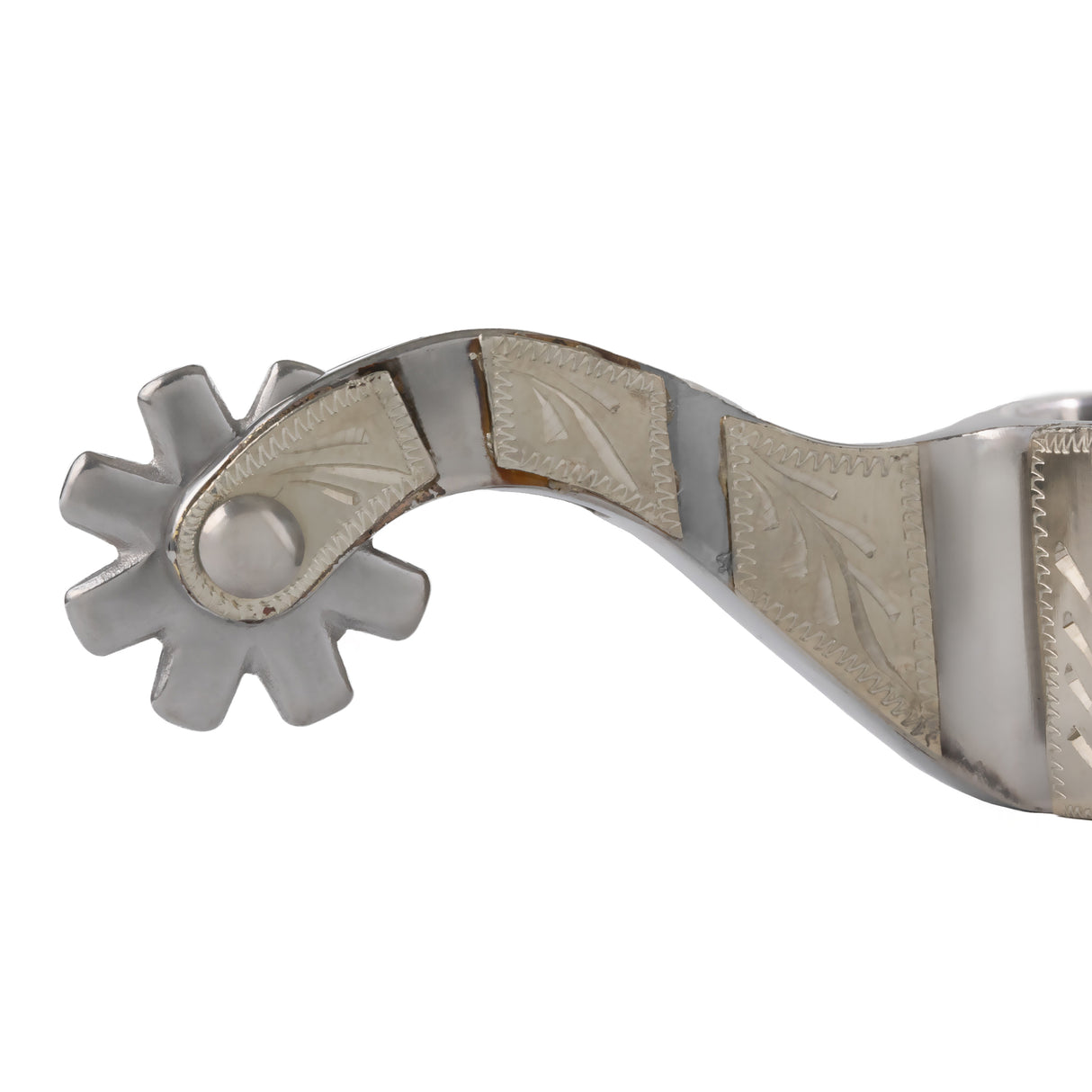 Men's Spurs with Engraved German Silver Trim