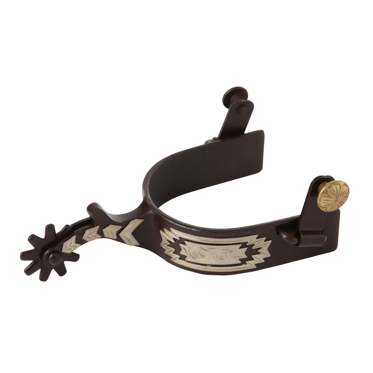 Men's Spurs with Engraved German Silver Trim