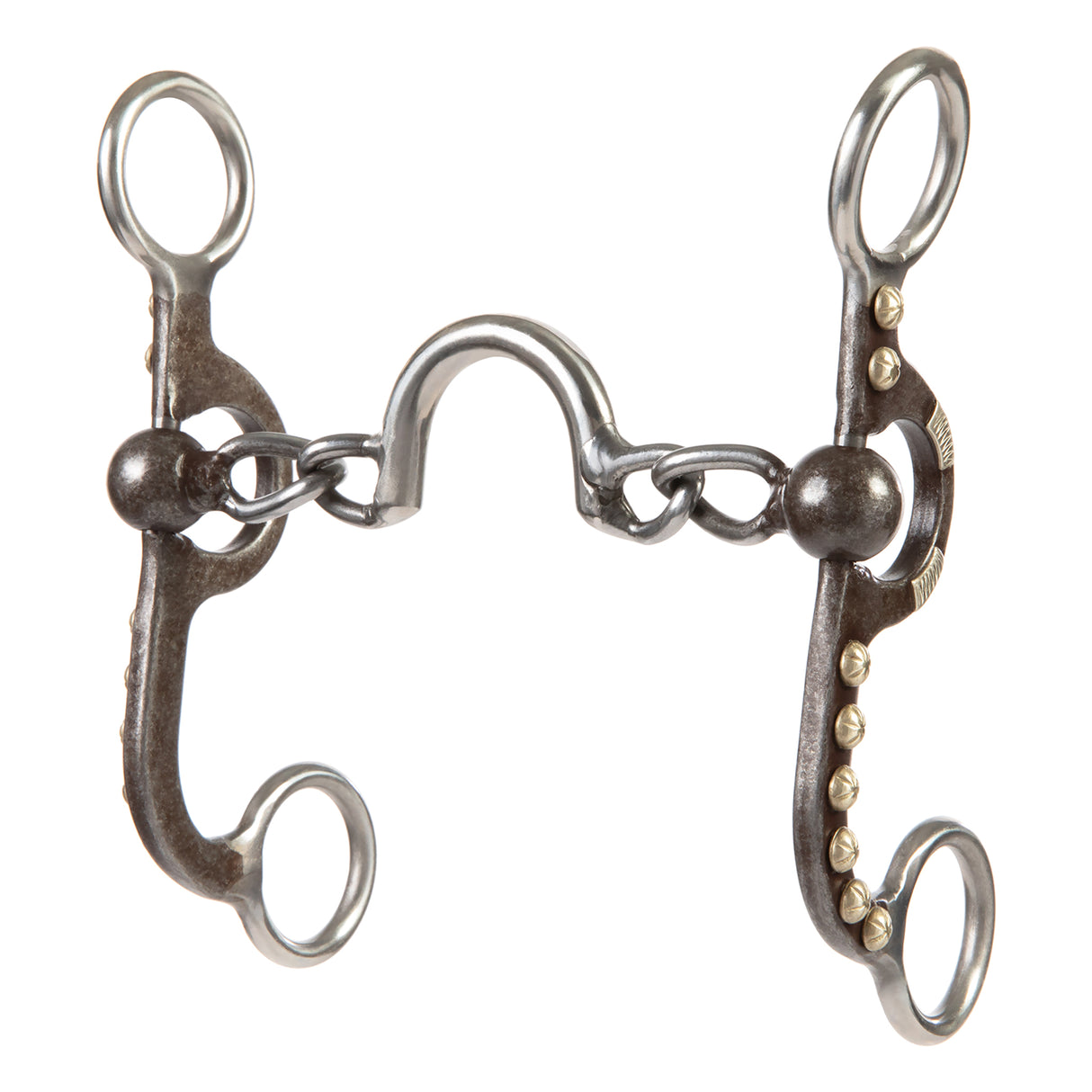 4-5/8" Pony Bit, Chain Mouth with Port, Buffed Black
