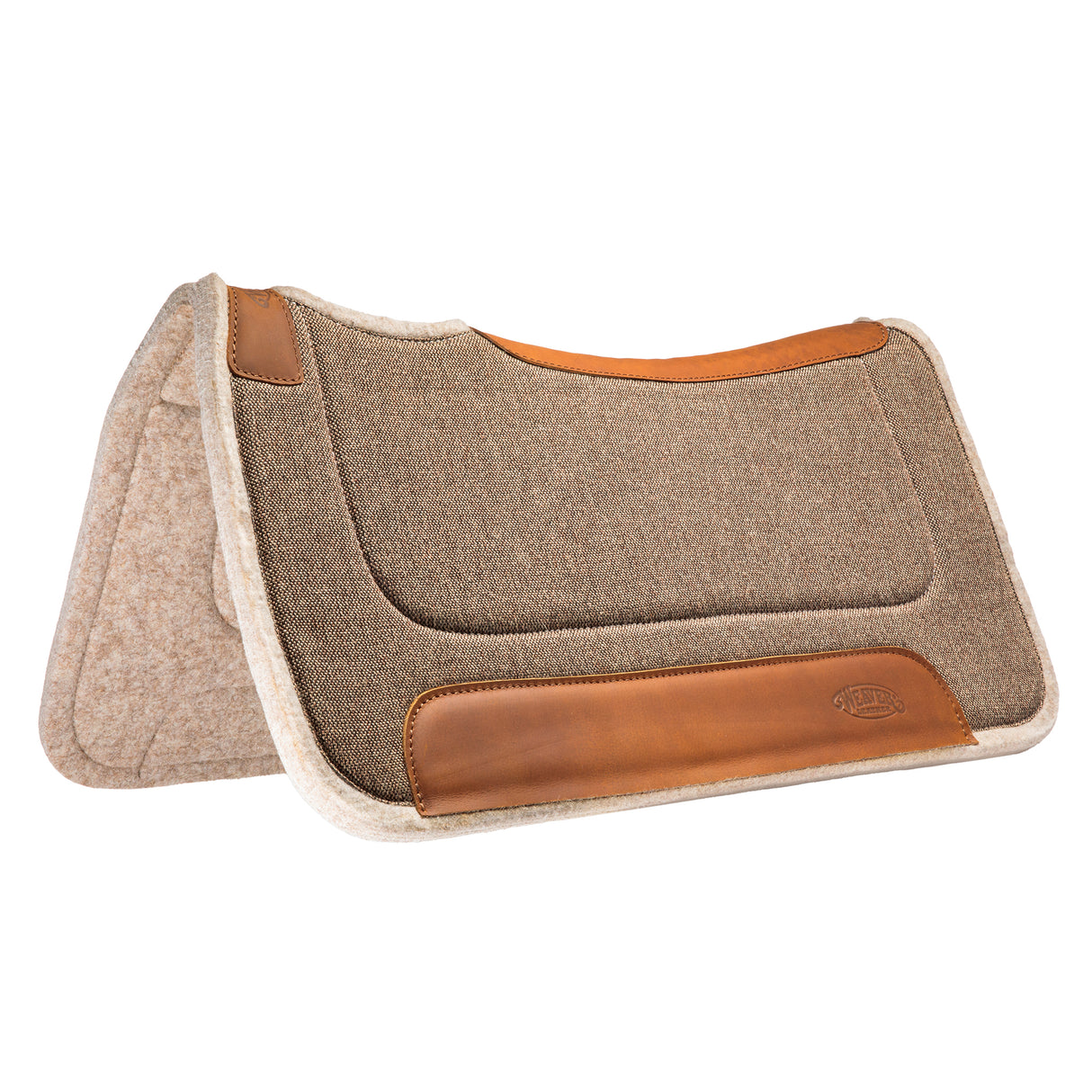 Contoured Jute Wool Blend Felt Saddle Pad