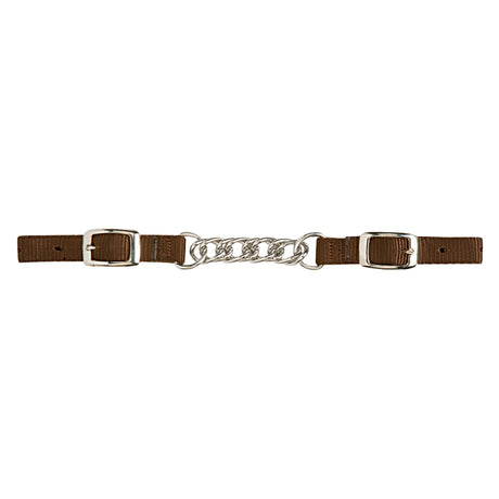 Nylon Curb Strap with 3-1/2" Flat Link Chain