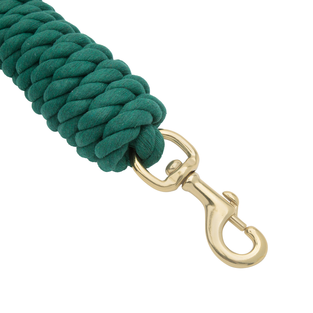 Cotton Lead Rope with Brass Plated 225 Snap, 5/8" x 10'