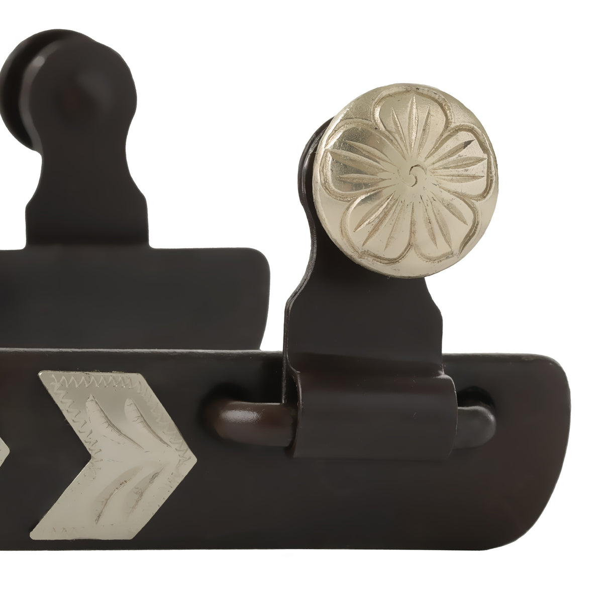 Men's Western Spurs with German Silver Chevron Trim