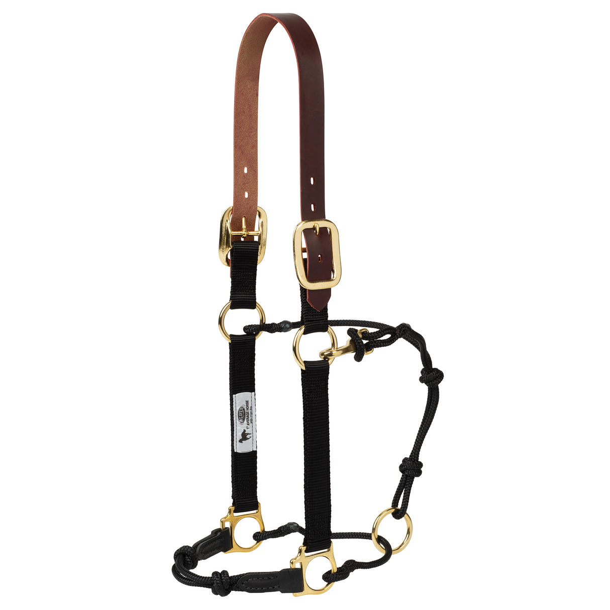 Kalley Krickeberg Breakaway Horseman's Halter, Nylon, Leather & Rope Combination Horse Halter