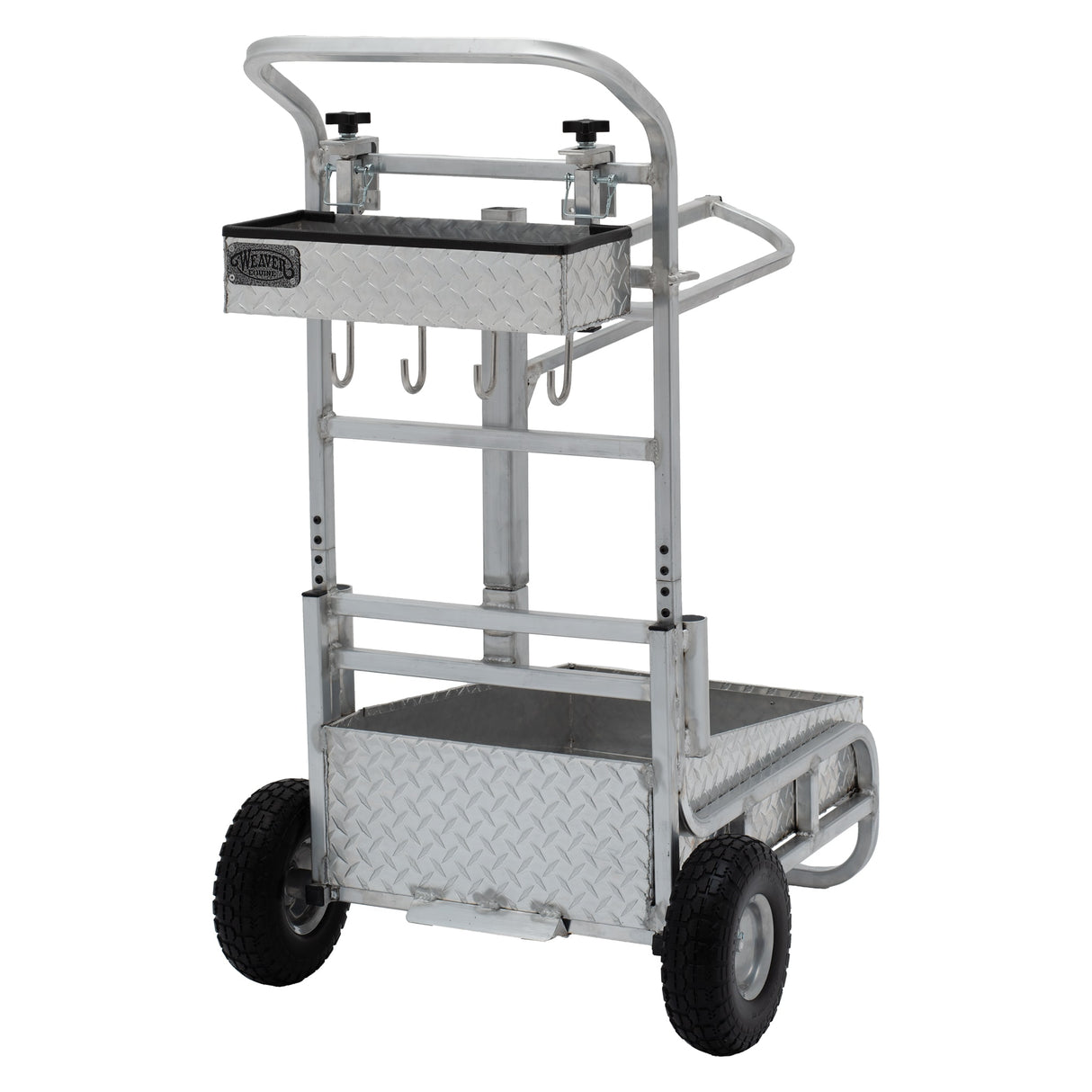 Rolling Barn Utility Cart with Saddle Rack & Grooming Basket