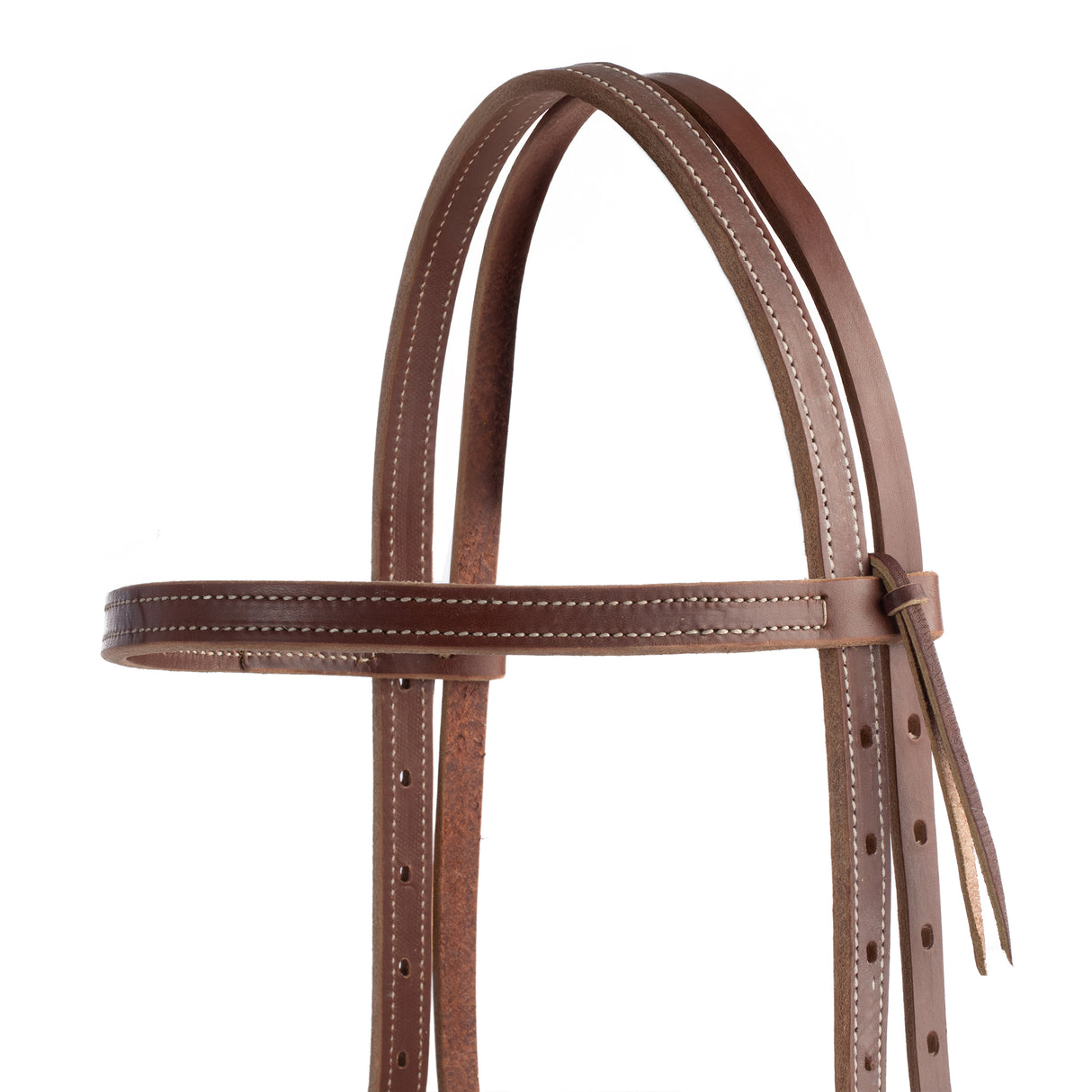 Deluxe Latigo Leather Browband Headstall, Brown