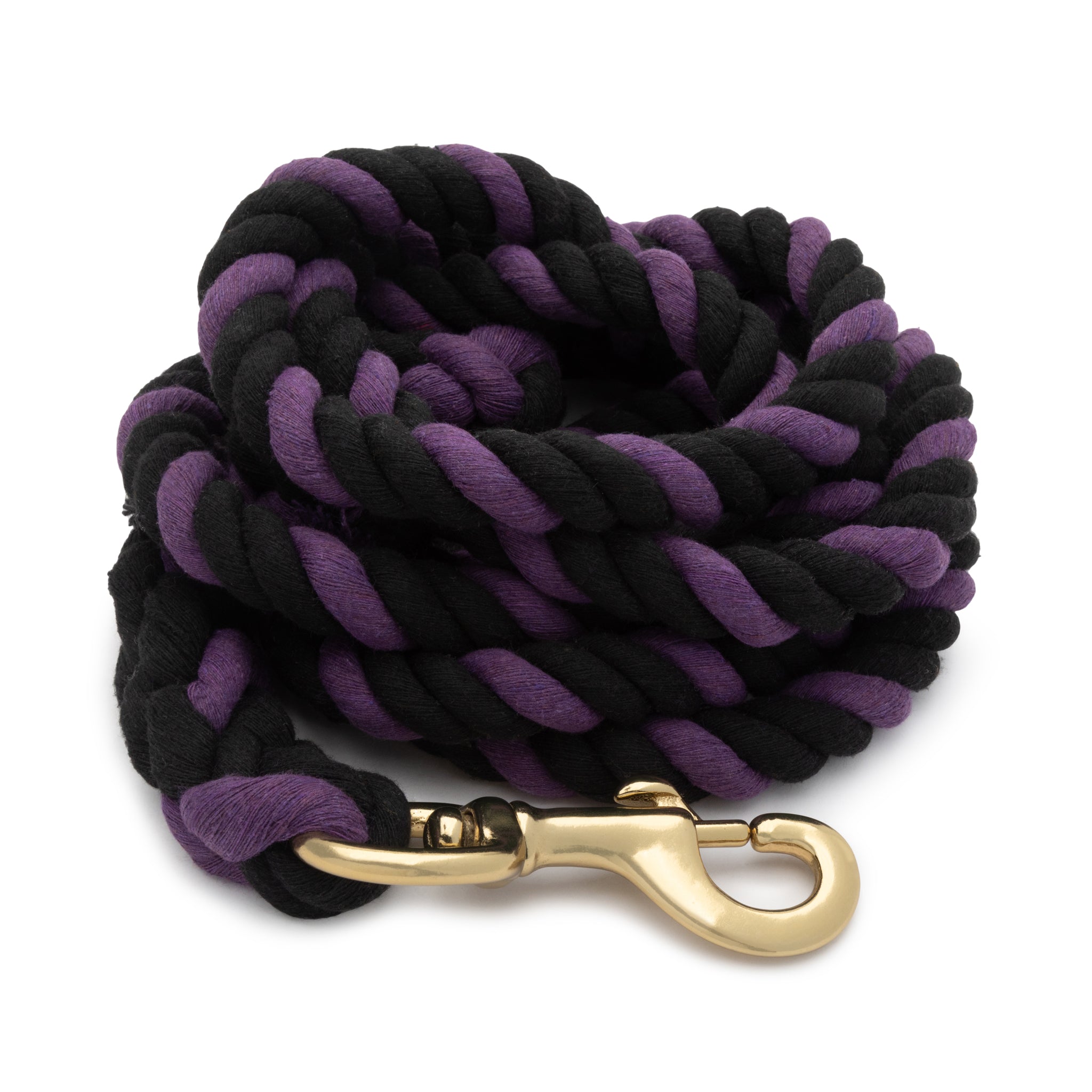 Cotton Lead Rope with Brass Plated 225 Snap, 5/8" x 10'