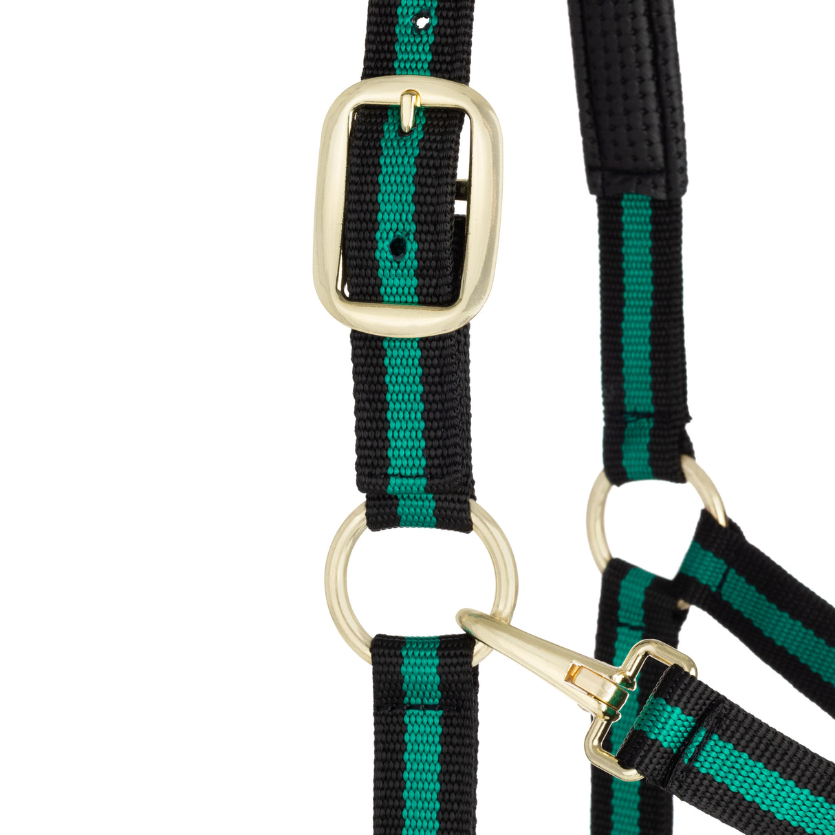 Padded Adjustable Chin and Throat Snap Halter, Striped