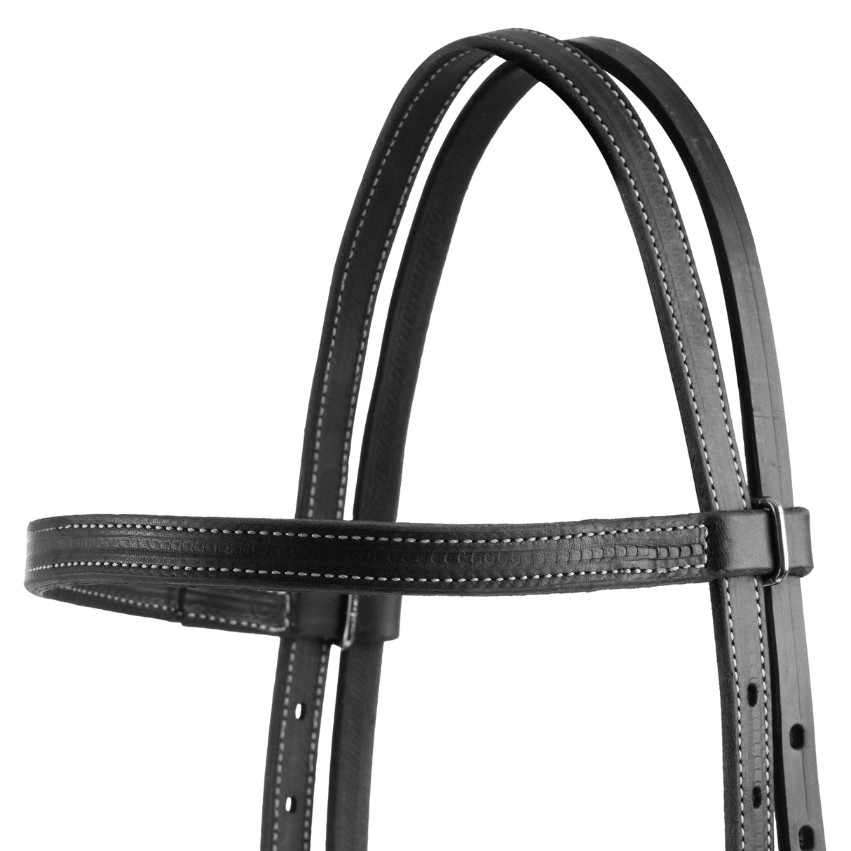Black Leather Browband Headstall