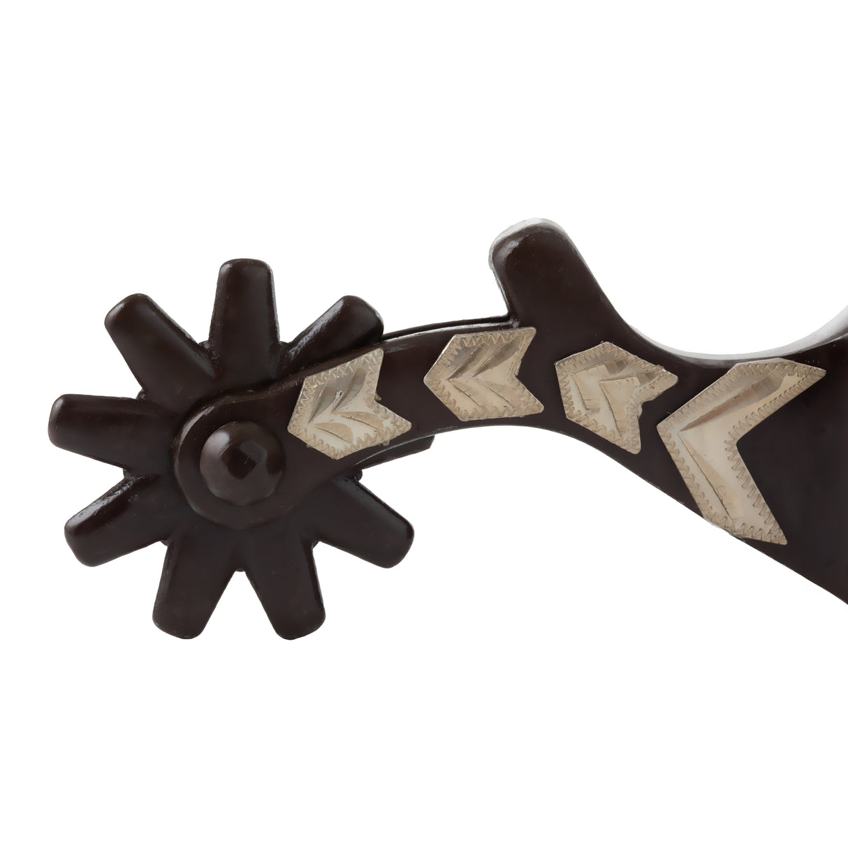 Men's Spurs with Engraved German Silver Trim