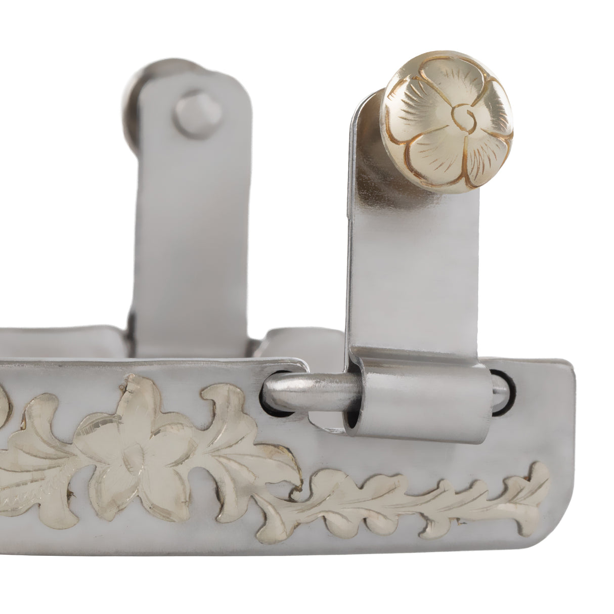 Ladies' Spur with German Silver Floral Trim