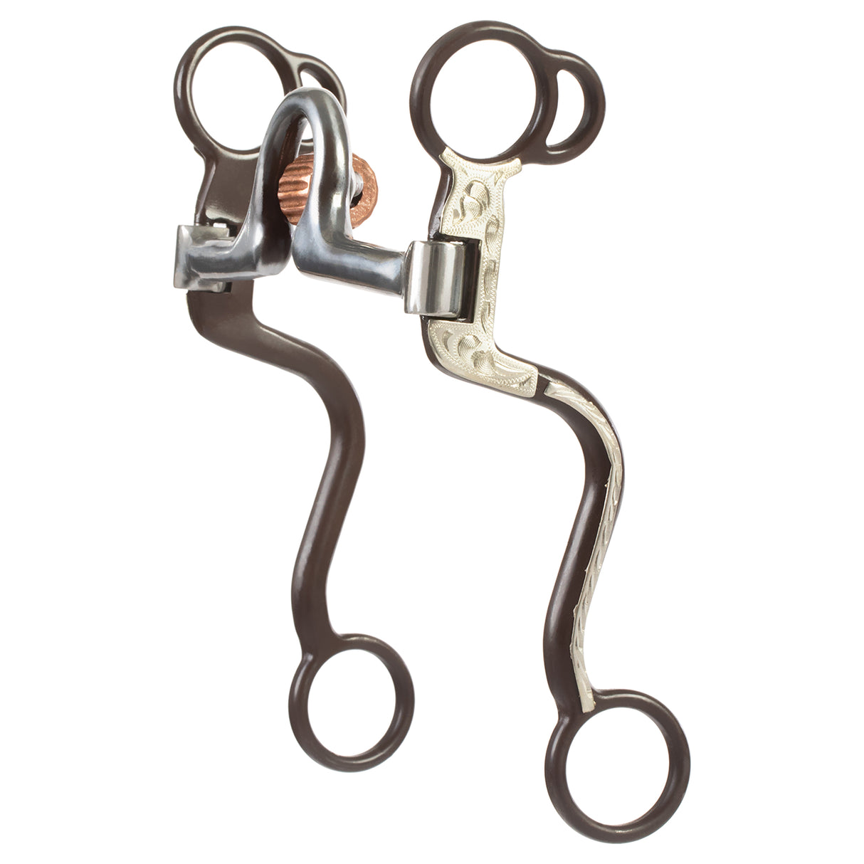 Professional All Purpose Bit, 5" Sweet Iron Ported Mouth with Copper Cricket