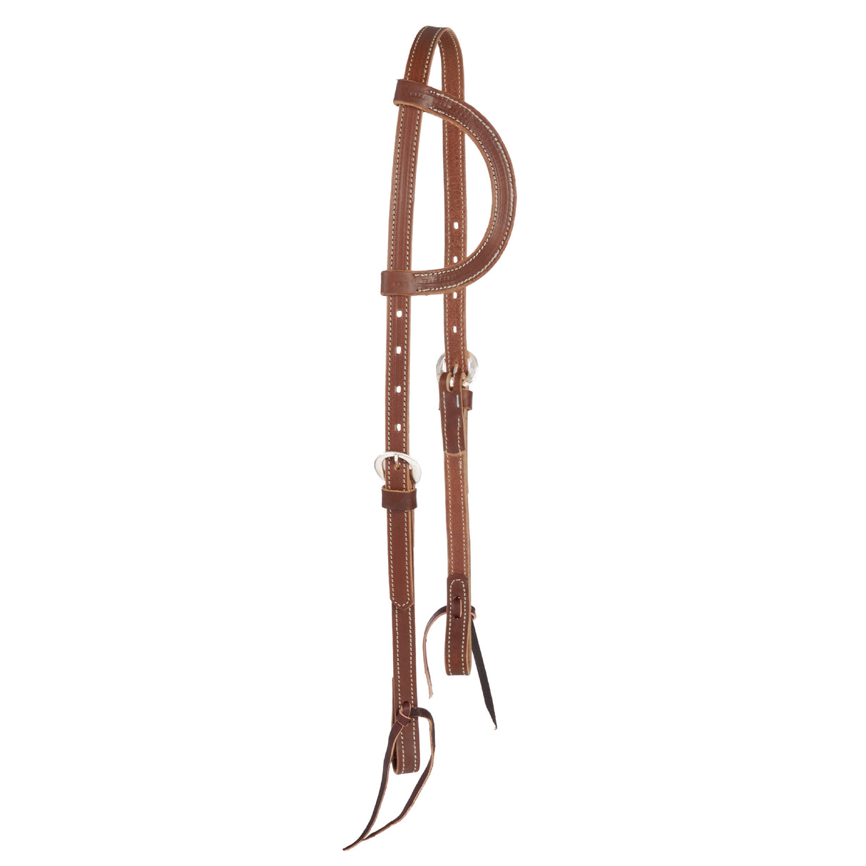 Latigo Leather Flat Sliding Ear Headstall
