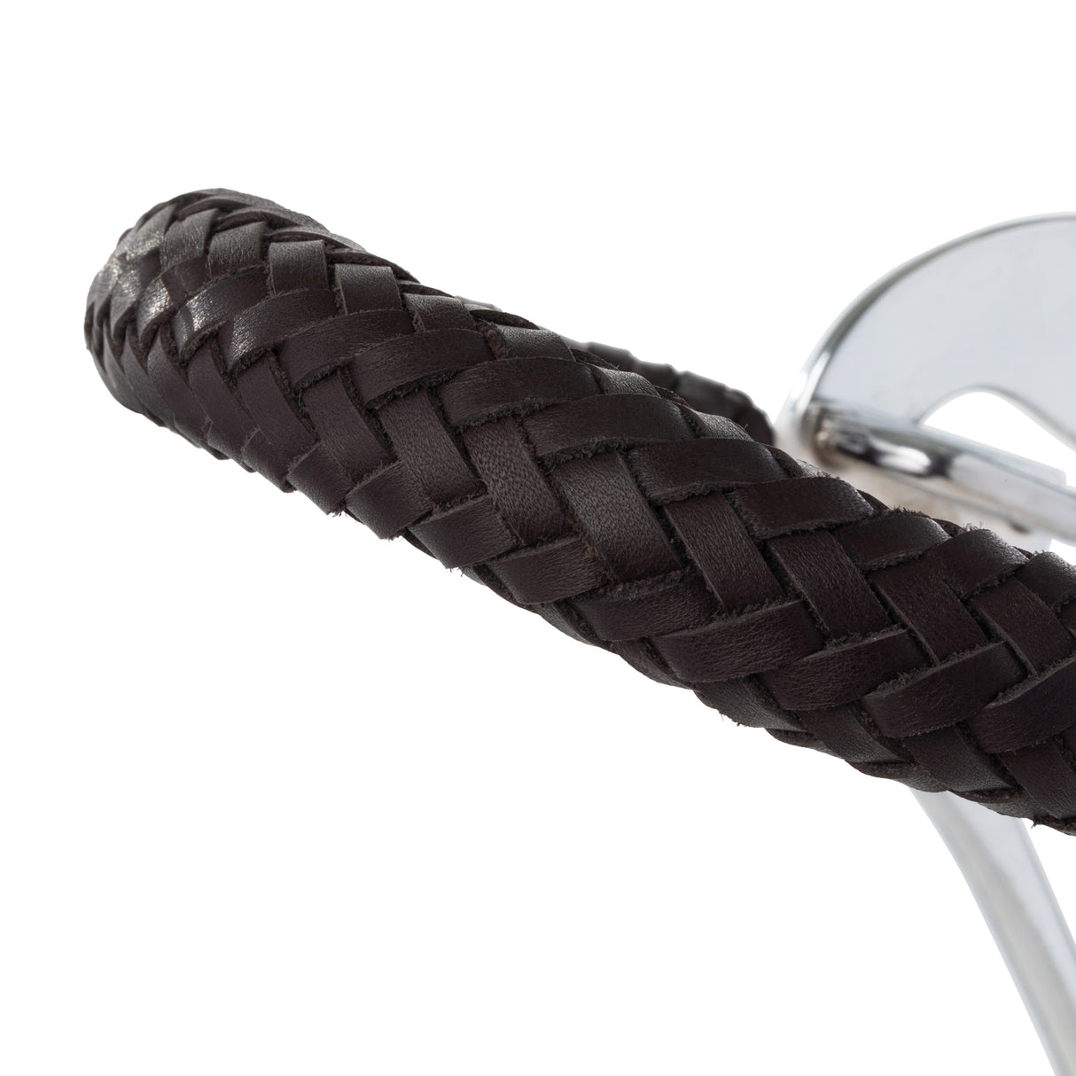 Hackamore Bit with Braided Leather Noseband