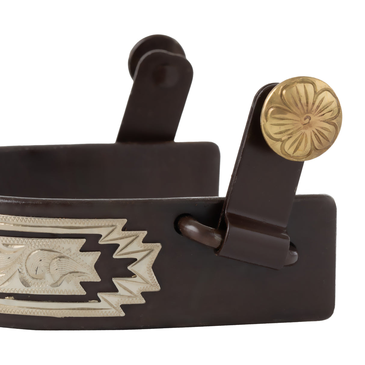 Men's Spurs with Engraved German Silver Trim