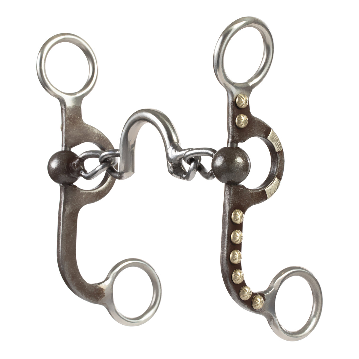 4-5/8" Pony Bit, Chain Mouth with Port, Buffed Black
