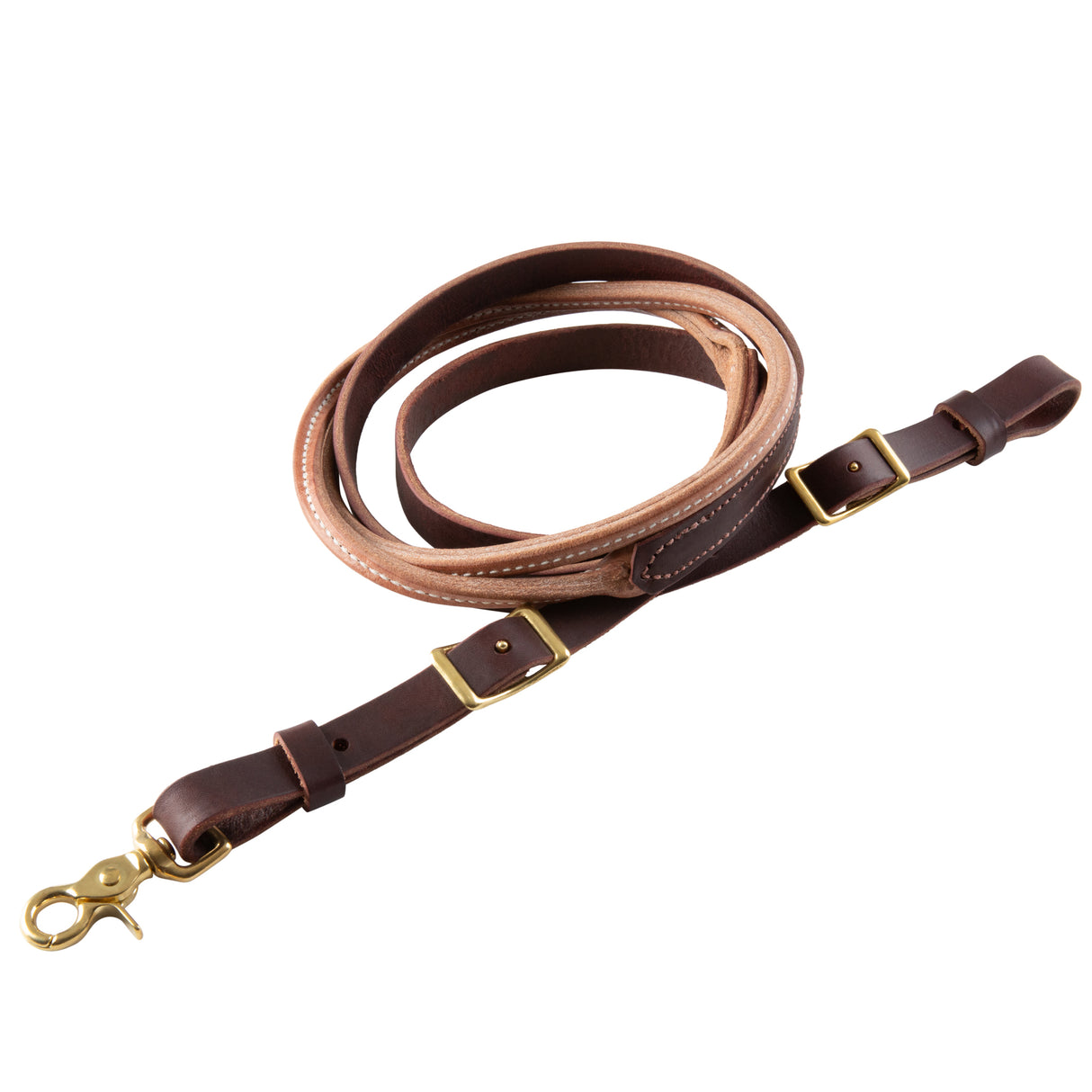Harness and Latigo Leather Round Roper Rein, 3/4" x 8'
