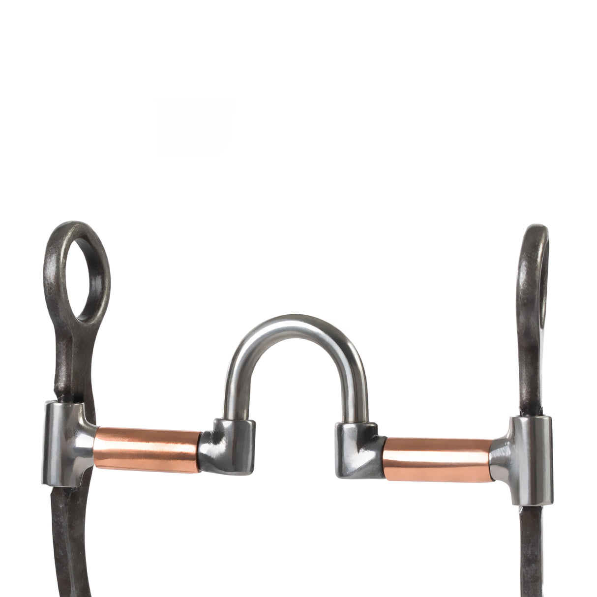 Professional Shank Bit, 5" Low Port Correction Mouth with Flat Copper Roller Bars