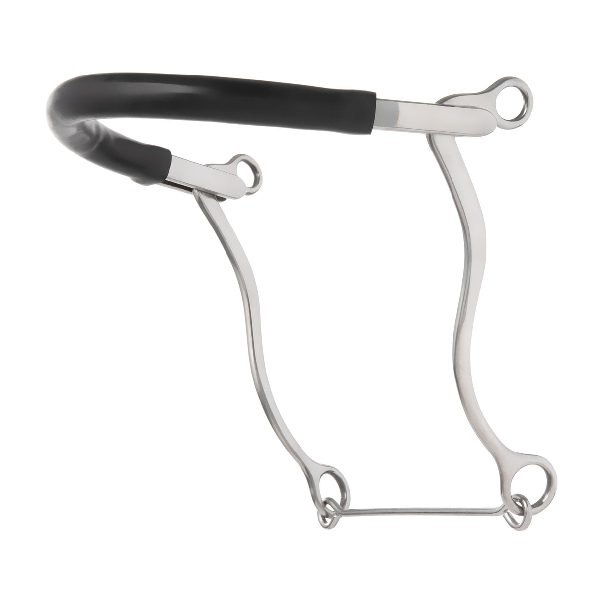 Pony Hackamore with Gum Rubber Covered Bike Chain Noseband