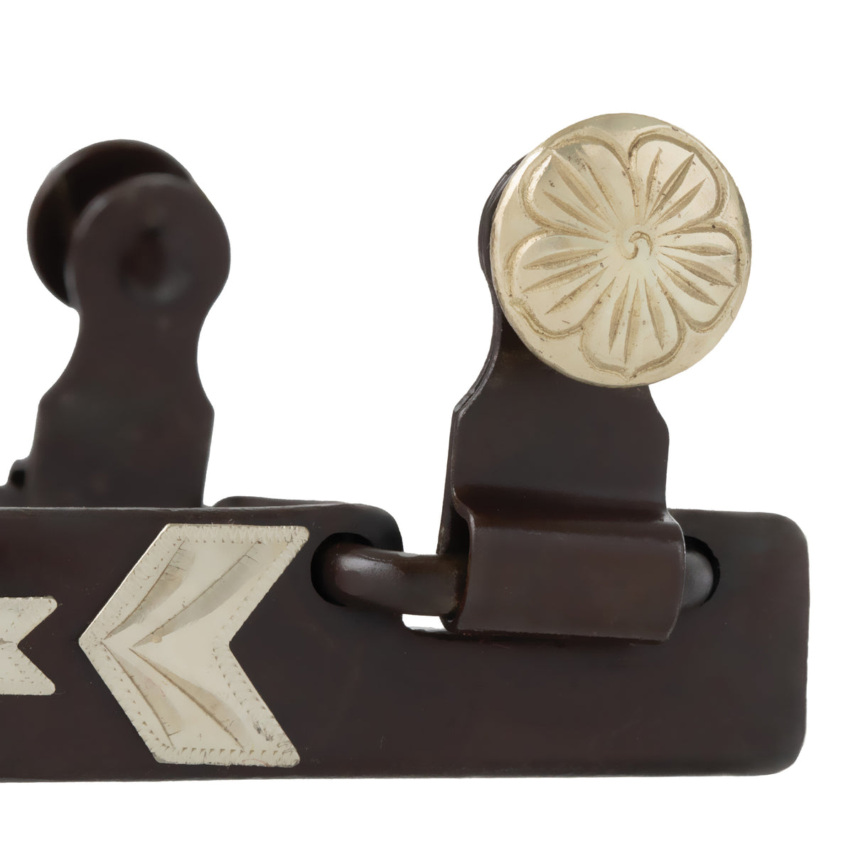 Men's Chap Guard Spurs with Engraved German Silver Trim