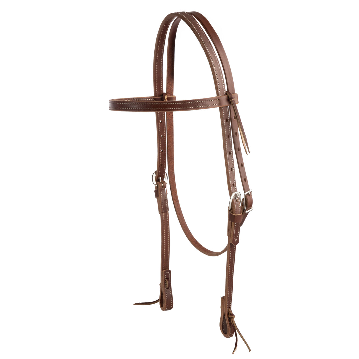 Deluxe Latigo Leather Browband Headstall, Brown