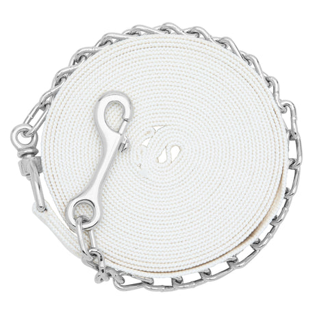 Flat Cotton Lunge Line, 1" x 27 with Chain