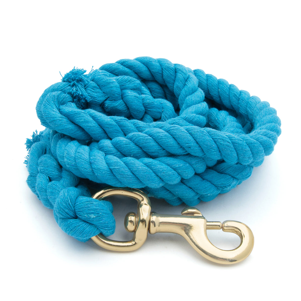 Cotton Lead Rope with Brass Plated 225 Snap, 5/8" x 10'