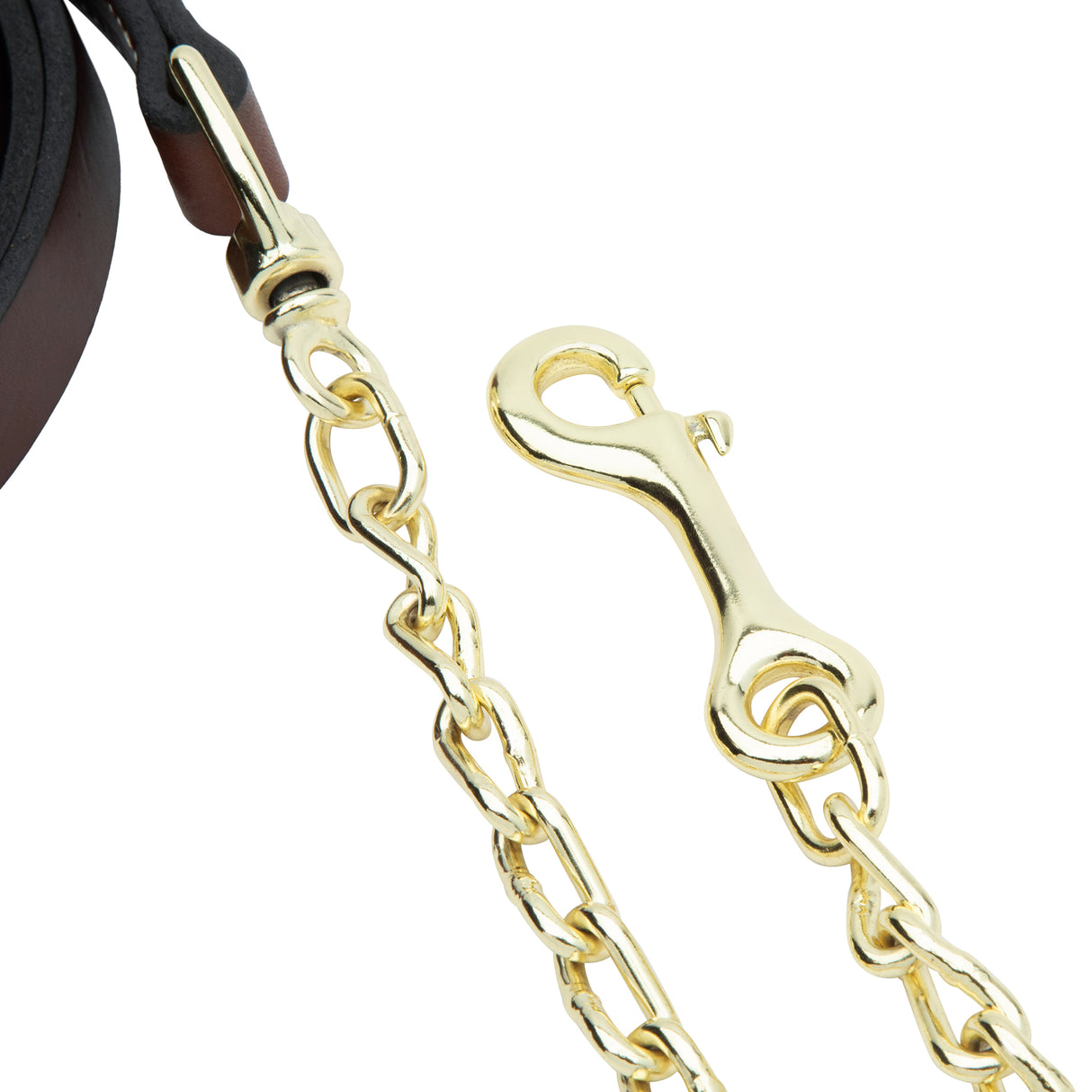 1" Single-Ply Horse Lead, with 24" Brass Plated Chain