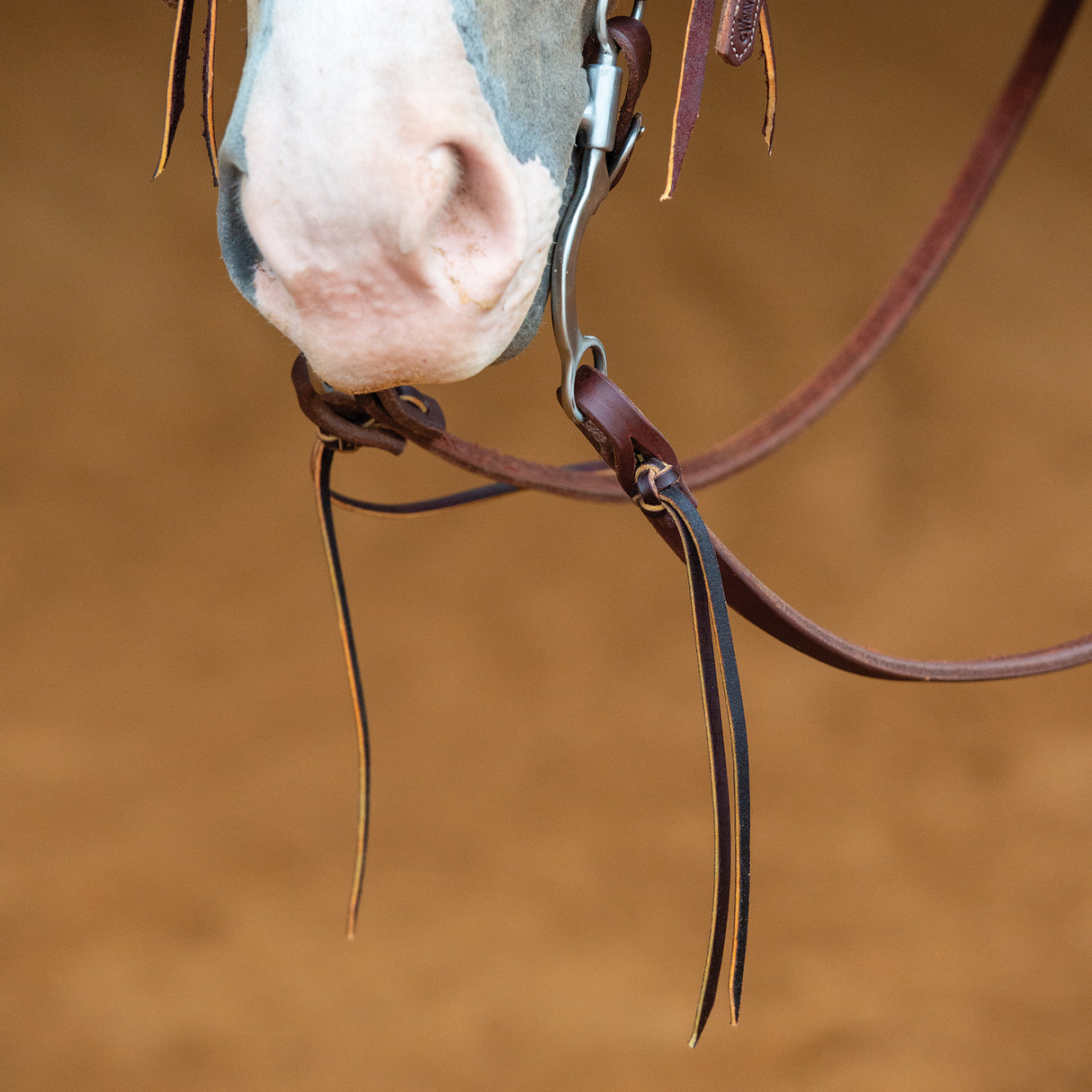 Working Tack Extra Heavy Harness Split Reins with Pineapple Knots, 5/8" x 8'