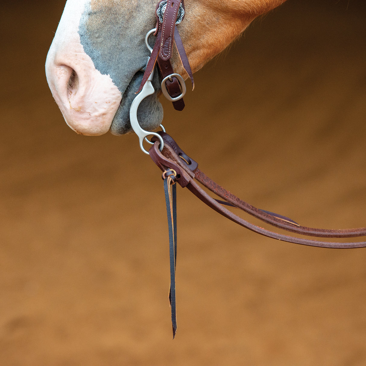 Working Tack Extra Heavy Harness Split Reins with Pineapple Knots, 5/8" x 8'