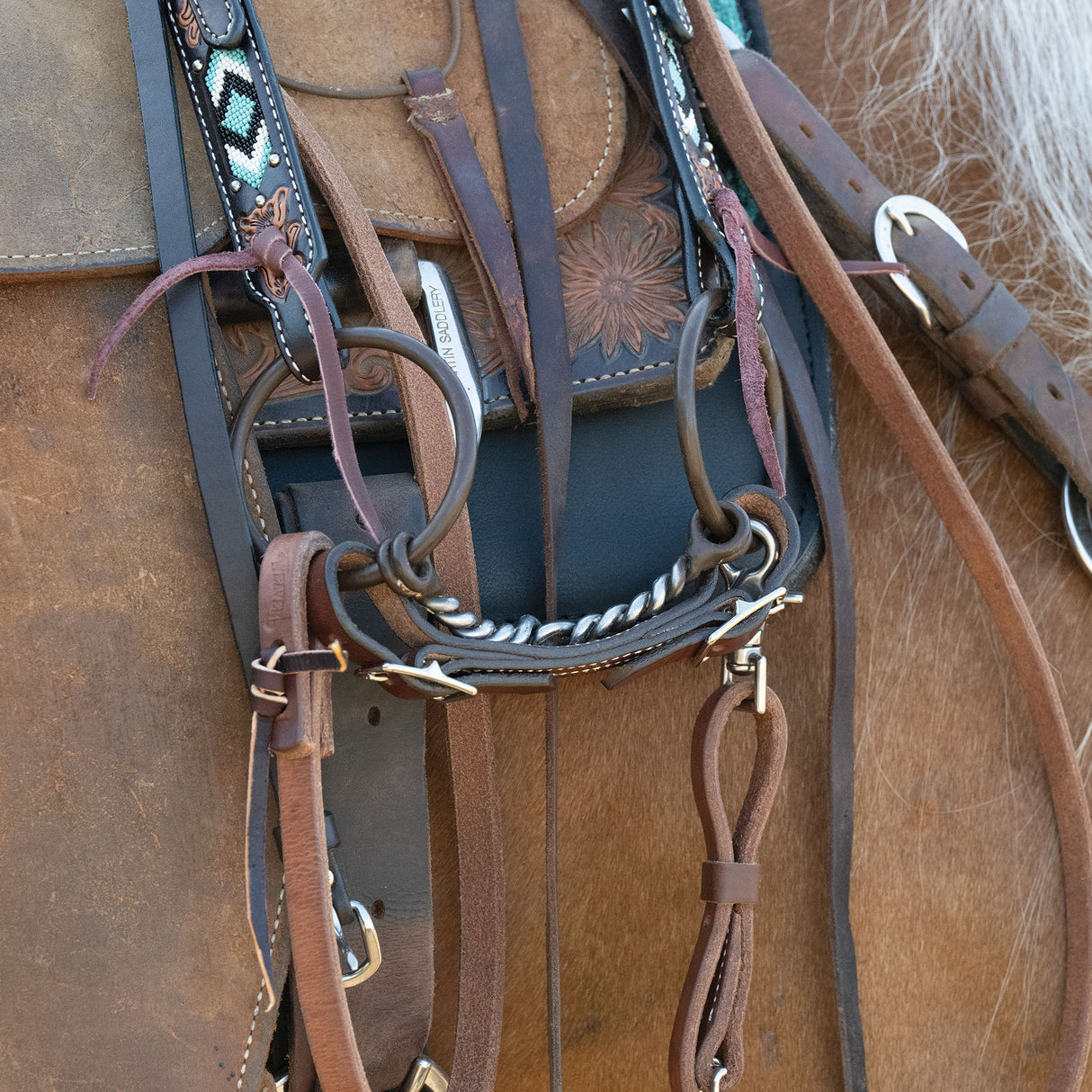 Professional Ring Snaffle Bit, 5" Twisted Curved Mouth