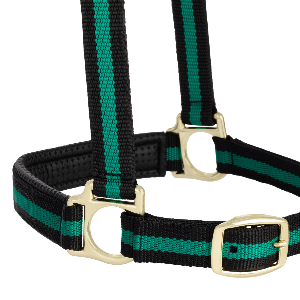 Padded Adjustable Chin and Throat Snap Halter, Striped